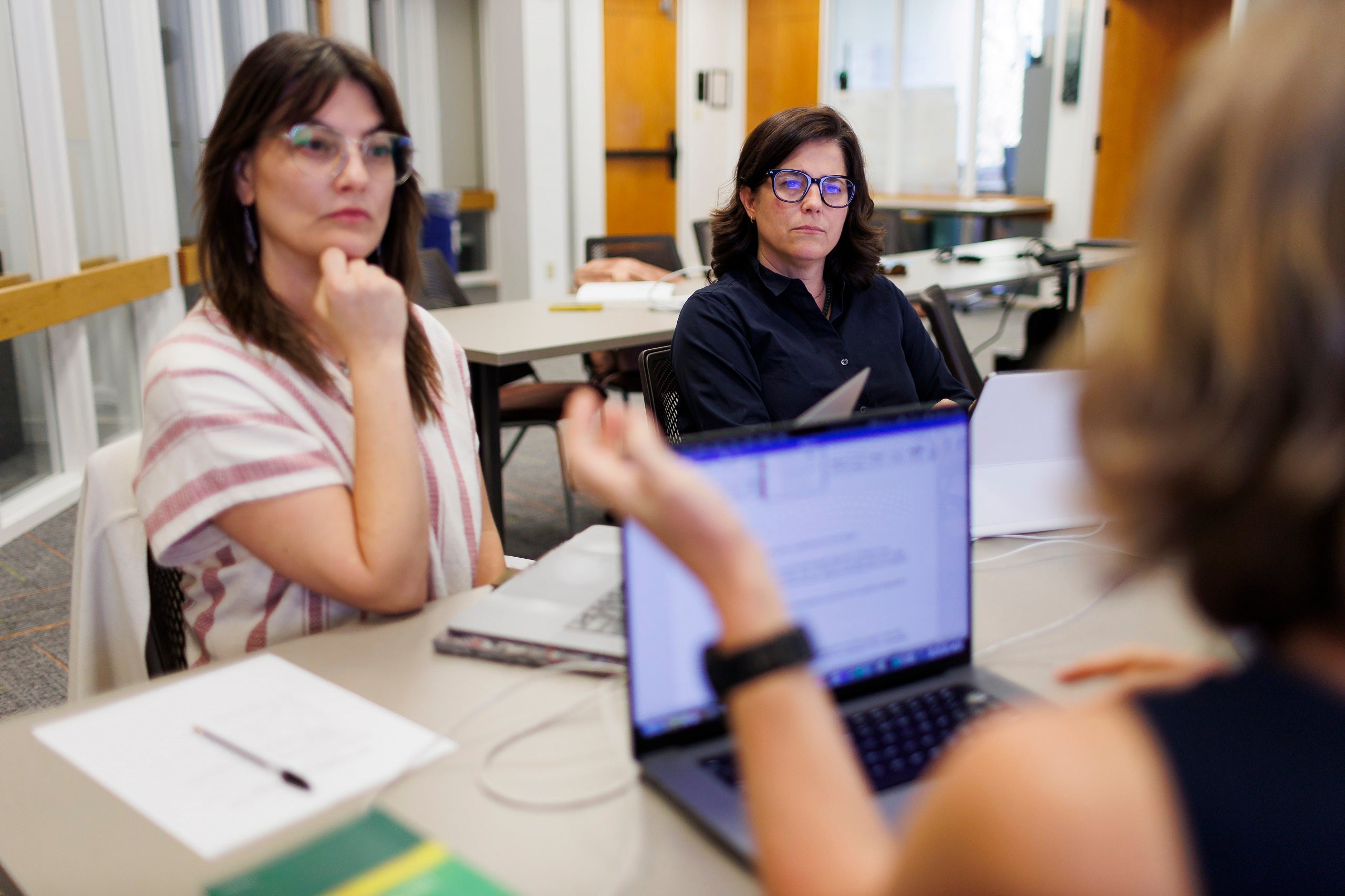 Photo of adult learners having an in-class discussion