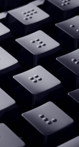 Braille keyboard.